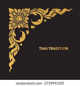 Estilo gráfico de la tradición tailandesa en Vector 