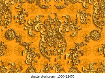 Thai tradition line art design seamless pattern