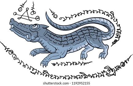 Thai tradition painting,Thai tattoo, vector
