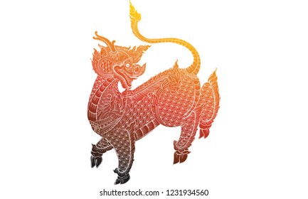 Thai tradition painting,Thai tattoo, vector