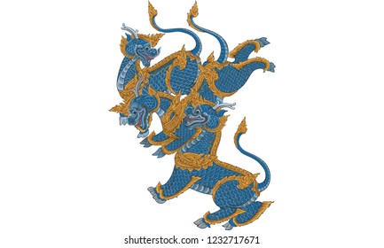 Thai tradition painting,Thai tattoo, vector