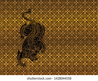 Thai tradition wallpaper, decorate, vector