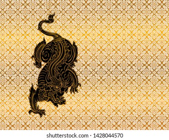 Thai tradition wallpaper, decorate, vector