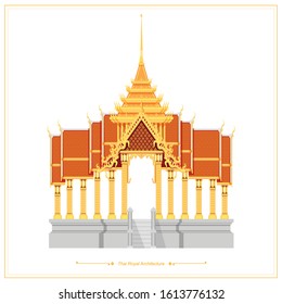 Thai traditional architecture Used for royal palaces and temples Is a golden pavilion in the castle style