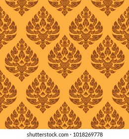 Thai traditional art. Thai Art Background, Thai art pattern seamless, Vector.