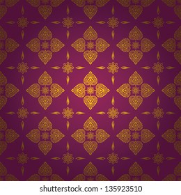 Thai traditional art. Thai Art Background, Thai art pattern, Vector.