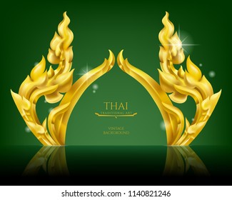 Thai traditional art, template pattern, vector illustration and design.