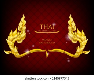 Thai traditional art, template pattern, vector illustration and design.
