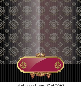 Thai traditional Background, Thai art pattern vector,Thai culture paint.