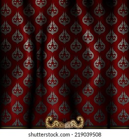 Thai traditional Background, Thai art pattern vector,Thai culture silk.