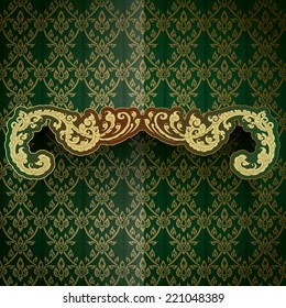 Thai traditional Background, Thai art pattern vector,Thai culture paint.