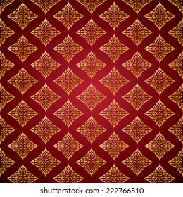 Thai traditional Background, Thai art pattern vector,Thai culture paint.