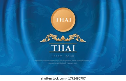Thai traditional background, The Arts of Thailand concept, Vector illustration.