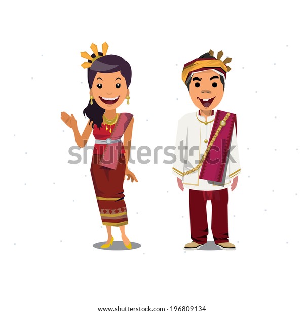 Thai Traditional Costume Chiang Mai Vector Stock Vector (Royalty Free ...