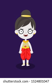 Thai Traditional Ghosts character vector