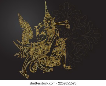 thai traditional kinnaree mythical bird.