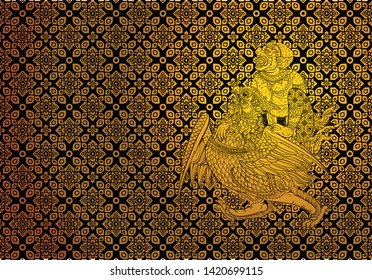 Thai traditional painting, Thai pattern backdrop vector