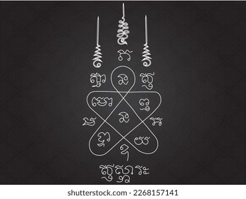 thai traditional painting tattoo vector