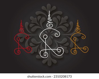 thai traditional painting tattoo vector