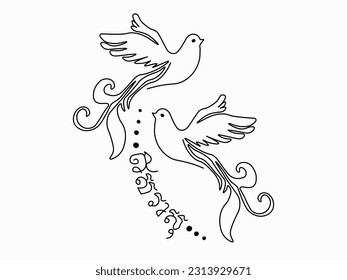 thai traditional painting tattoo vector