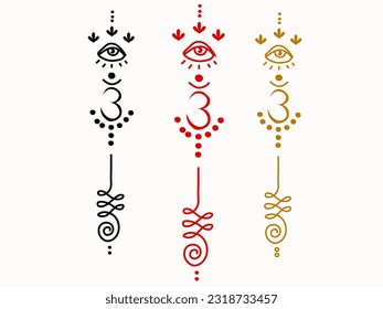 thai traditional painting tattoo vector