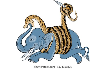 Thai traditional painting in temple,vector