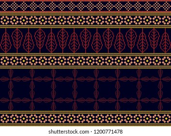 Thai traditional pattern of northern tribal people living on the hill.