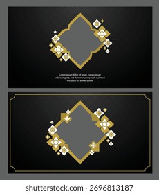 Thai Traditional royal background, template, black and gold.