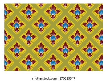 thai traditional style art pattern in vector 