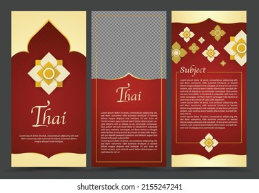 Thai traditional style, Design printing, flyers, poster, web, banner, brochure and card concept.