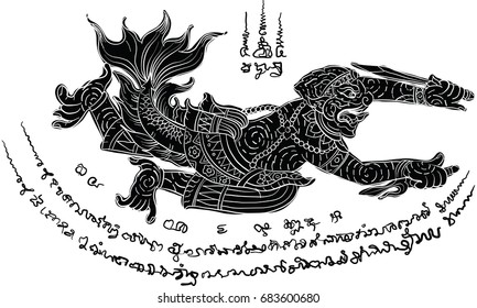 Thai traditional tattoo