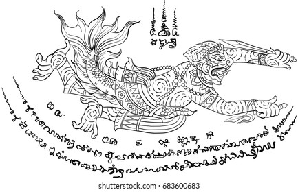 Thai traditional tattoo