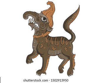 Thai traditional tattoo, Thai traditional painting in temple, vector