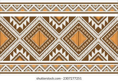Thai Tribal Pattern Background geometric ethnic Oriental traditional Design for seamless,carpet,wallpaper,clothing,wrapping,fabric,Vector illustration.