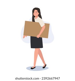 Thai university Student in uniform is Carrying Drawing Board on Campus