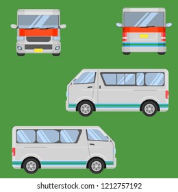 thai van car service vector illustration eps10