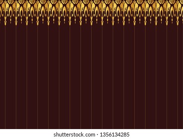 Thai Vintage background ornament vector