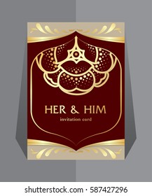 Thai vintage invitation card