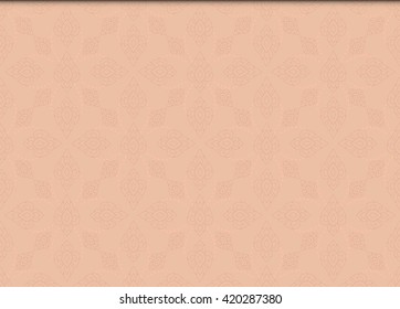 Thai vintage seamless patterns vector abstract background, with seamless pattern in swatch