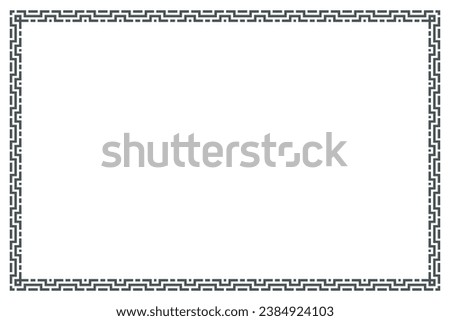 thai wedding invitation card islamic page certificate border line pattern illustration frame rectangle