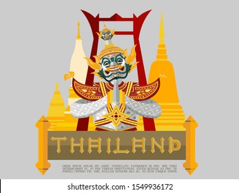 Thai Yak Mythical Giant with Thai Travel Logo