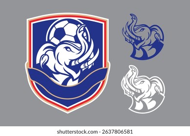 ThaiElephant emblem logo football vector 2025 02