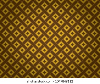 Thailand basket pattern brown color background