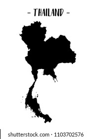 Thailand black map