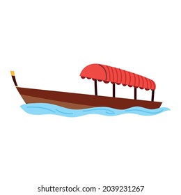 thailand boat transport icon isolated