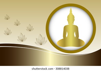 Thailand buddha and lotus background, texture