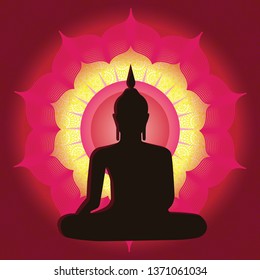 Thailand buddha vector design.