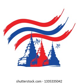 Thailand buddha vector image