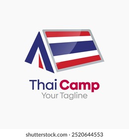 Design-Vorlage für das Logo des Thailand Camps. Gut für Unternehmen, Agentur, Gemeinschaft und Organisation