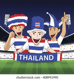 Thailand Cheer Sport Fan Vector